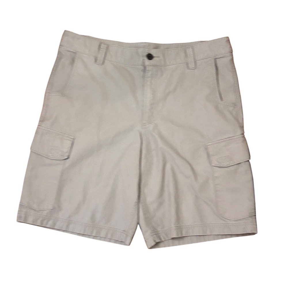 Magellan Outdoors Mens Gray Cargo Shorts Size 38W Outdoor Camping Hiking Fishing